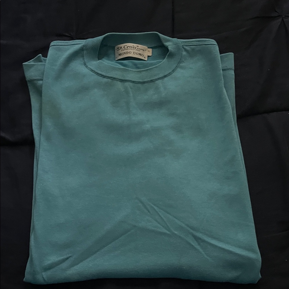 St. Croix Men's Aqua Short Sleeve Tee